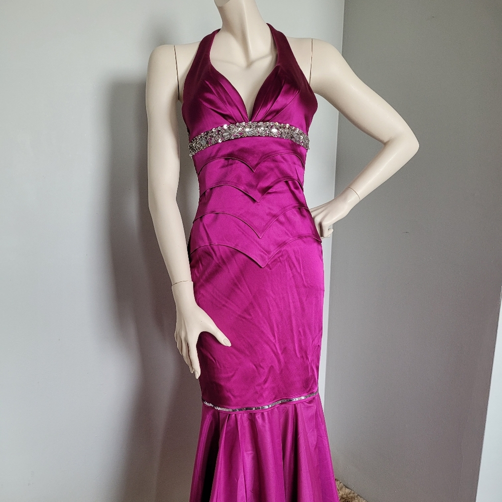 Purple mermaid gown